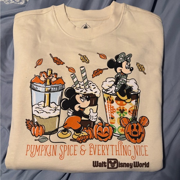 Disney Sweaters - Disney pumpkin spice crew neck sweater